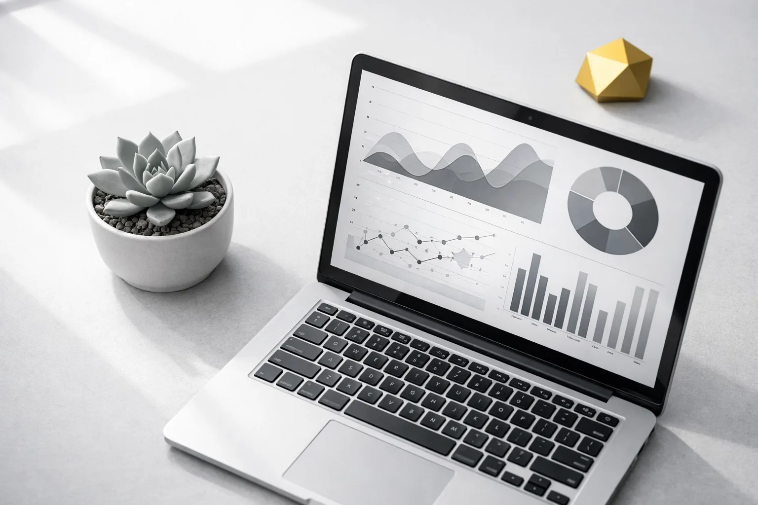 Bureau d'entrepreneure avec laptop et outils IA pour petite équipe agile