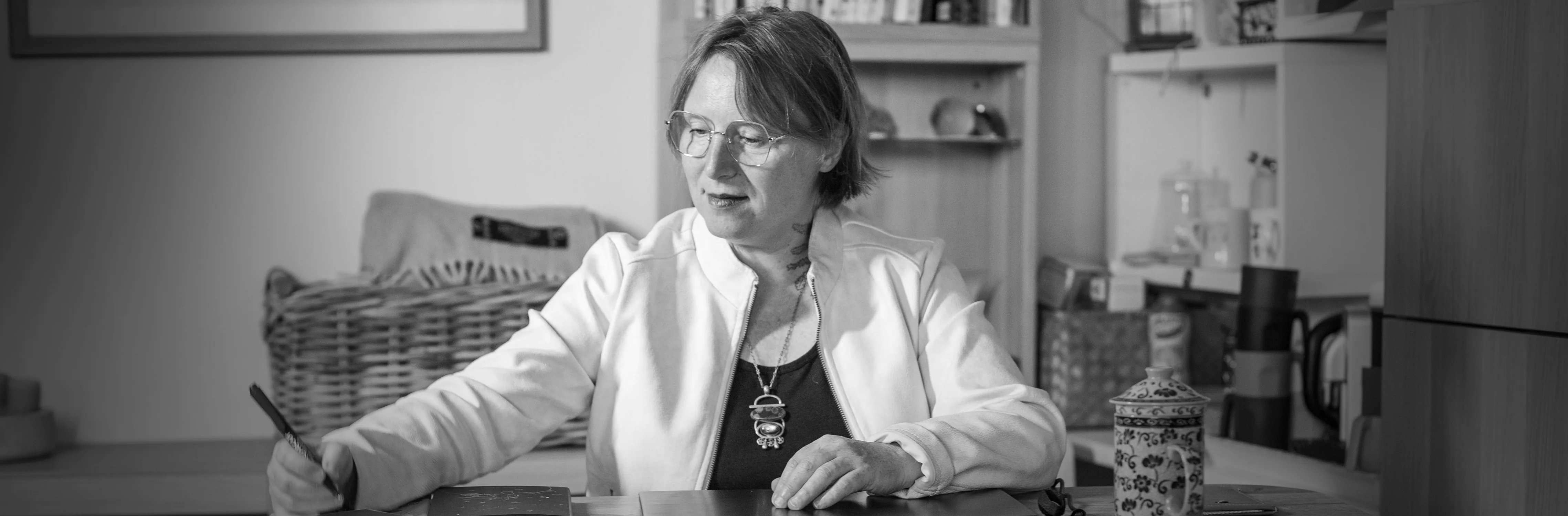 Claire Lecarpentier en situation de travail